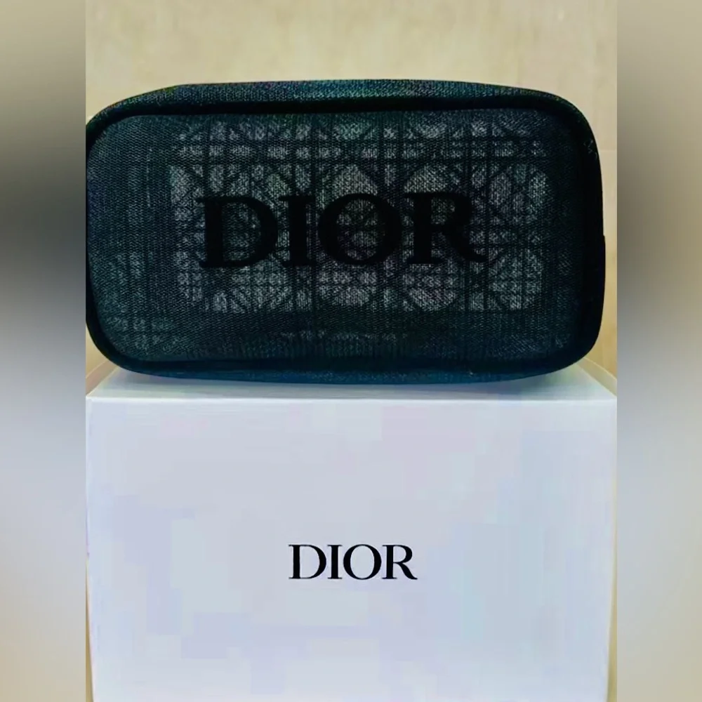 Dior Beauty Black Mesh Pouch - NIB/GWP